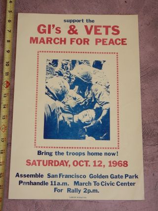 1968 Anti - Vietnam War Protest Poster,  Gi 