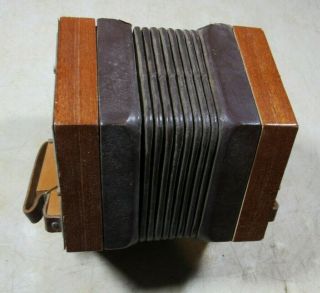 Antique Six Sided Accordion Concertina Squeeze Box Made In Italy Parts/Repair 8