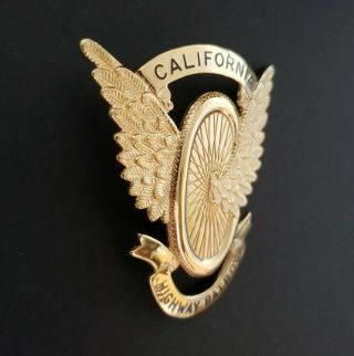 Obsolete Blackinton California Highway Patrol Hat Badge Chp Hi - Glo