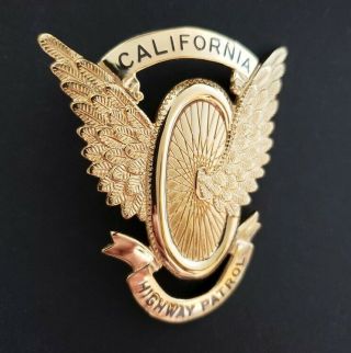 Obsolete Blackinton California Highway Patrol Hat Badge CHP HI - GLO 2