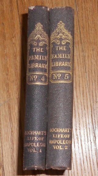 1841 Antique Book History of Napoleon Buonaparte by Lockhart 2 vols Bonaparte 2