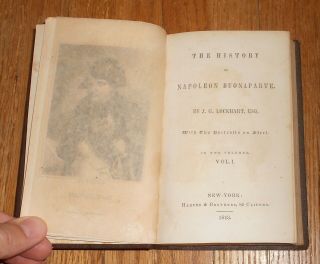 1841 Antique Book History of Napoleon Buonaparte by Lockhart 2 vols Bonaparte 5