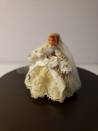 Dollhouse Miniature Artisan Vintage Wedding Tiny Doll