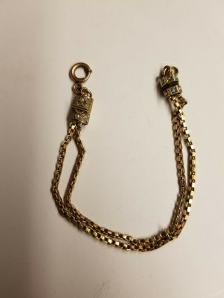 Antique Gold Filled Pocket Watch Chains Fob Pre Owned For Scrap Or Use