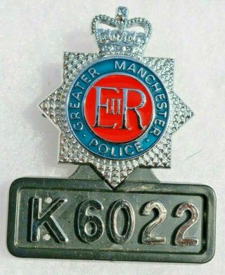 Antique Obsolete Royal Greater Manchester Police Badge British Uk K 6022