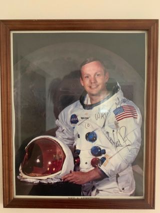 Neil Armstrong Official Nasa Photo - Autographed
