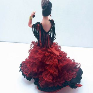 Vintage Marin Spanish Flamenco Dancer Doll Chiclana Red 3