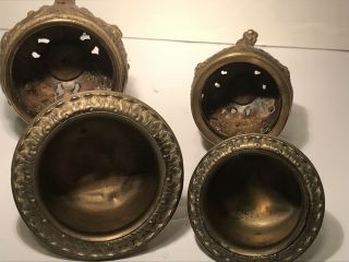 Antique Brass Pedestal Bowl / Display Bowl Stand / Claw Foot Ornate Brass Insert 5