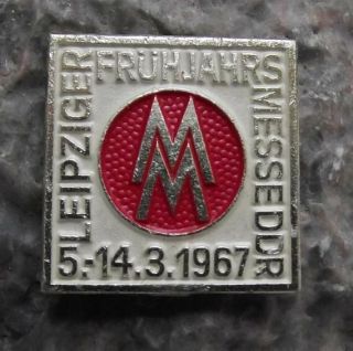 1967 Leipziger Fruhjahrsmesse Messe East Germany Ddr Gdr Trade Fair Pin Badge