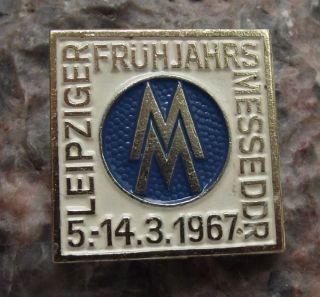 1967 Leipziger Fruhjahrsmesse Messe East Germany DDR GDR Trade Fair Pin Badge 2