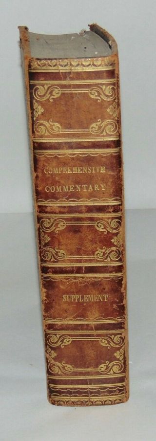 Antique Book 1838 Supplement To The Comprehensive Commentary Bible Study