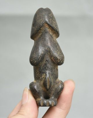 3.  6 " China Hongshan Culture Old Jade Meteorolite Carved Phallus Penis Pendant