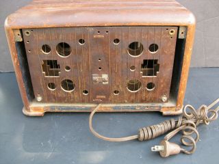 Antique Vintage Art Deco ZENITH wood tube type radio Model 6D525 8