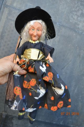 Adorable Vintage Halloween Witch Doll 14 