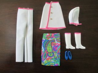 Barbie Vintage Francie Mod Fashion Doll Outfit Leather Limelight 1269 Boots