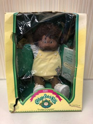 1985 Vintage Black/african - American Cabbage Patch Kids Boy Doll,  Fabian Brutis