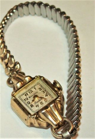Vintage Bulova Excellency Ladies Wrist Watch 10k Gold Filled