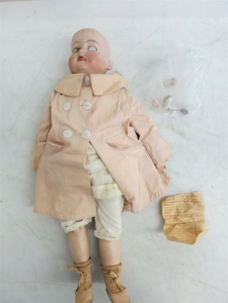 Antique Morimura Brothers Japan Bisque Composition Wood Jointed Doll 20 " P&r