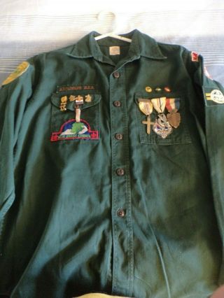 1954 Explorer Uniform W/ Silver Medal & Badge,  Trail & Religious Madals & More
