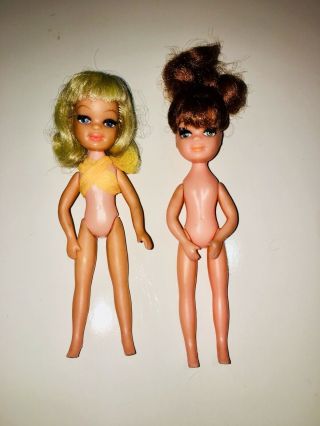 Vintage Uneeda 1967 Tiny Teens Dolls Sport time And Date time 2