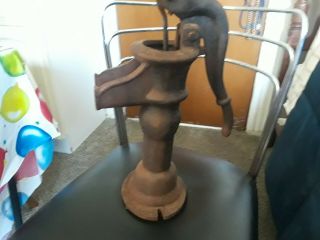 Antique Vintage Cast Iron Hand Water Pump - - Great For Yard Decor