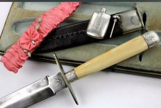 Ladies Dagger Knife Set 19th Century,  J.  Rodgers,  Tiffinay & Co.  Bottle,  Garter 7