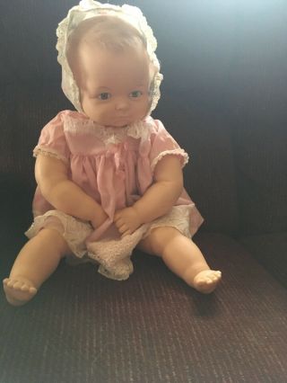 Vintage Cameo Miss Peep Vinyl Baby Doll Hinged Arms Legs Squeaks