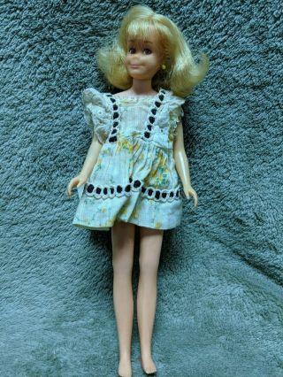 1963 Vintage Scooter Doll Barbie Mattel Freckles Dress