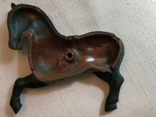 Cast Iron Horse Piggy Bank Vintage,  Antique 5