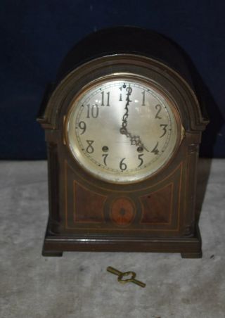 Rare Antique Seth Thomas Beehive Mantel Clock W/intricate Inlay - 125 Movement