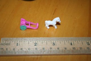 1994 Vintage Polly Pocket Bluebird Magical Mansion Horse And Cart Only 3