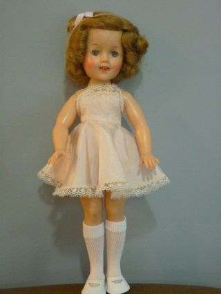 12 " Vintage Shirley Temple Doll Ideal Vinyl Tagged Pink Slip Panties A,