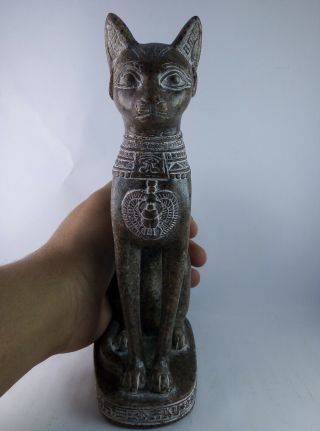Ancient Egyptian Antique Statue Of Figurine Egypt Cat Goddess Bast Bastet 945 Bc