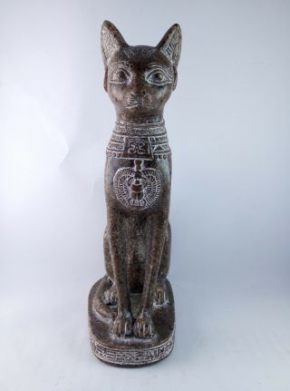 ANCIENT EGYPTIAN ANTIQUE STATUE Of Figurine Egypt Cat Goddess Bast Bastet 945 Bc 2