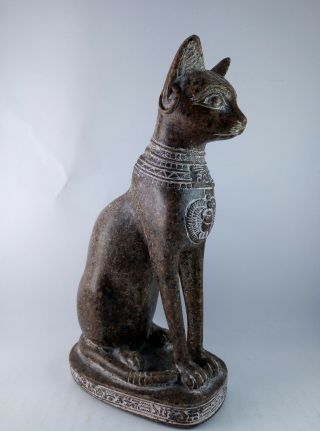 ANCIENT EGYPTIAN ANTIQUE STATUE Of Figurine Egypt Cat Goddess Bast Bastet 945 Bc 6