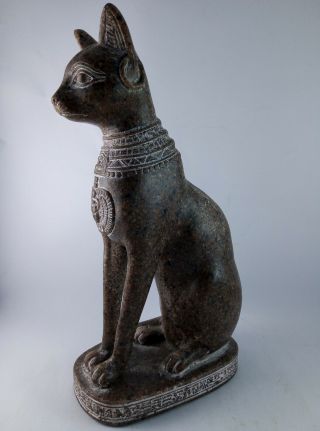 ANCIENT EGYPTIAN ANTIQUE STATUE Of Figurine Egypt Cat Goddess Bast Bastet 945 Bc 7