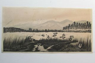 Gihachiro Okuyama Japanese Woodblock Print Landscape