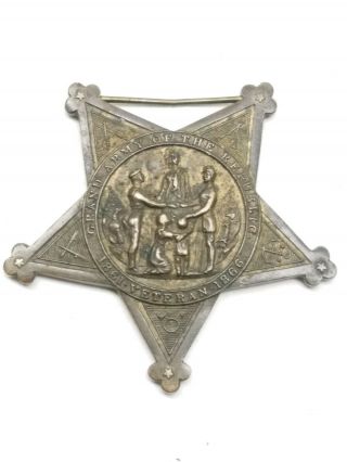 Antique Gar Grand Army Of The Republic Membership Medal Serial F15558