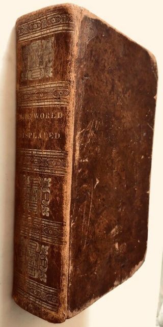 The World Displayed History Book Antique Old - Mid 1800s 19th Century Hardcover
