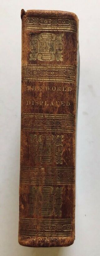 THE WORLD DISPLAYED History Book Antique Old - Mid 1800s 19th Century Hardcover 3