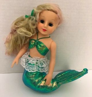 1992 Mermaid Doll Vinyl Plush Inter - Mainland Open Close Eyes Vintage