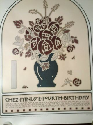 David Lance Goines Vintage - Chez Panisse 4th Birthday - Portal Publications 1977 5