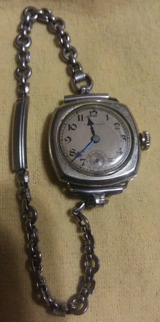Vintage Ww1 15 J.  Longines Trench Watch 14k Gold Filled Cushion Case (running)