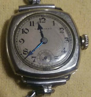 Vintage WW1 15 j.  Longines Trench Watch 14k Gold Filled Cushion Case (RUNNING) 2