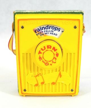 Fisher Price Antique Music Box Pocket Radio Raindrops Keep Falling On My Head762