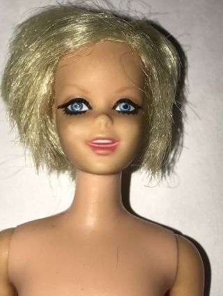 Vintage Mod Era 1967 Mattel Tnt Casey Platinum Blonde Doll 1180 Twist N Turn