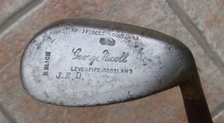 Antique Vintage George Nicoll Scotland Hickory Wood Shaft Golf Club Niblick