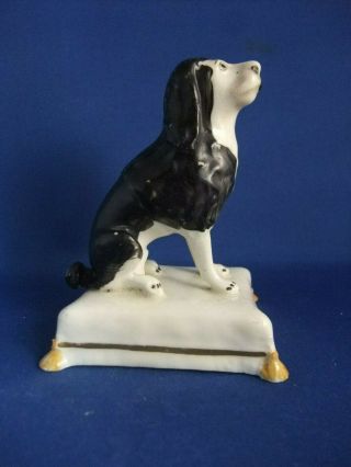Antique 19thc Staffordshire Pottery Figure A Poodle Dog C1835 - Ex D.  Rice