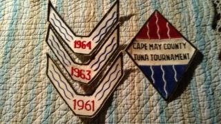 1961 Cape May County Jersey Tuna Tournament Patches