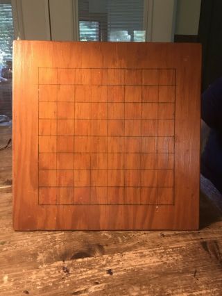 1937 Hand Made Primitive Wood Checkerboard